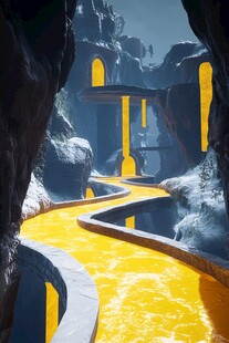 黄色虚幻背景作品