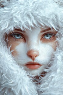 梦幻唯美蓝色系少女
