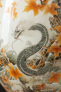 龙纹粉彩