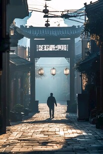 古巷行人
