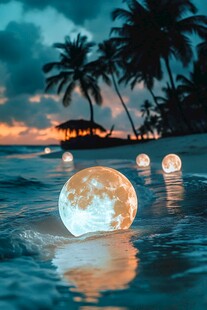 蓝月夜梦幻唯美奇幻