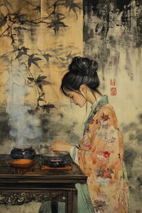 工笔少女