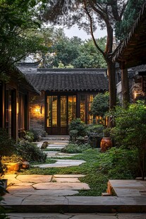 庭院院落江南小景