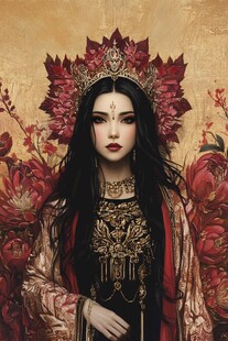 维吾尔美女插画