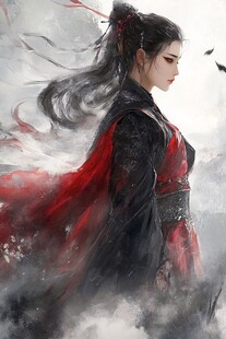 红衣少女设计古风