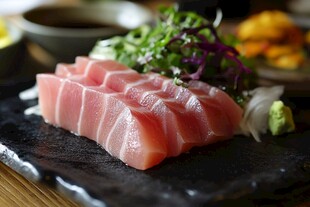 日式料理金枪鱼生鱼片