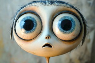 蓝色眼珠的骷髅