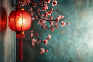 喜庆场景灯笼密布