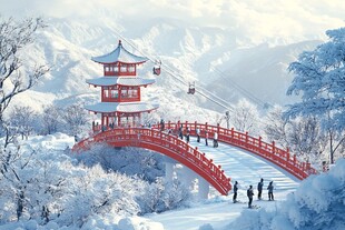 雪景效果图