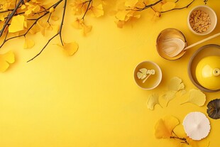 秋季氛围银杏叶