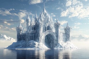 冰河旁荒废城堡