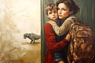 母亲节油画母亲节手绘