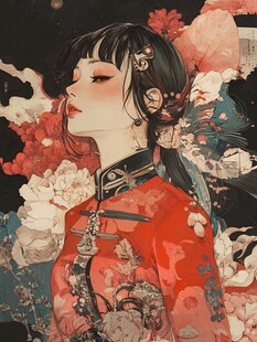 古风女孩插画