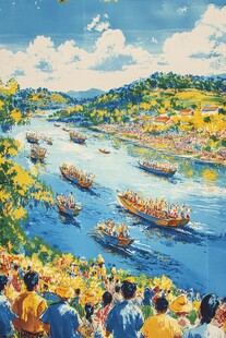 大运河贸易兴盛场景