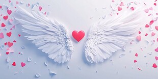 翅膀爱心