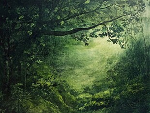 森林油画