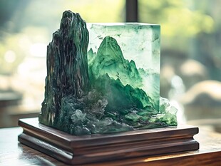 翡翠山水摆件