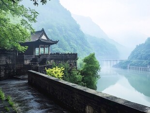 烟雨大坝