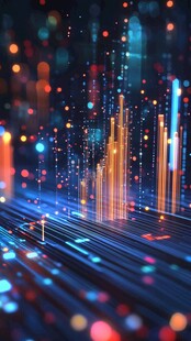 现代科技城市缤纷炫彩