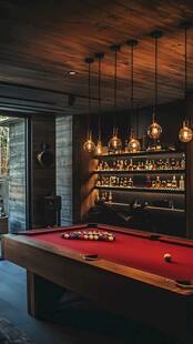 别墅台球室