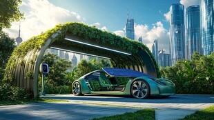 电动汽车地标建筑