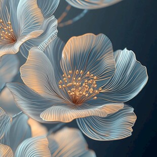 轻奢装饰画花朵