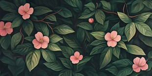 高清植物喷绘背景