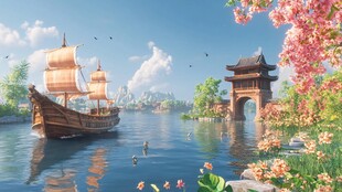 古代码头场景再现