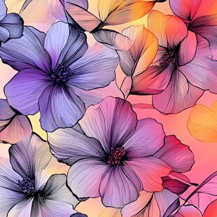 炫彩花朵壁纸
