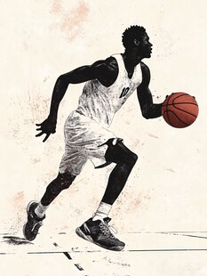 篮球运动员插画