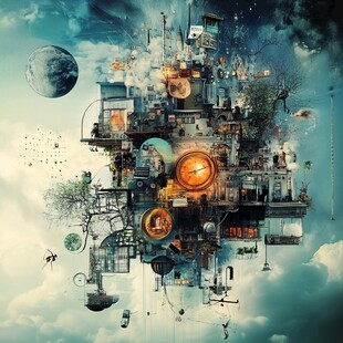 虚浮的世界绘画