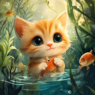 原创猫与鱼