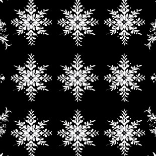 黑色背景白色雪花