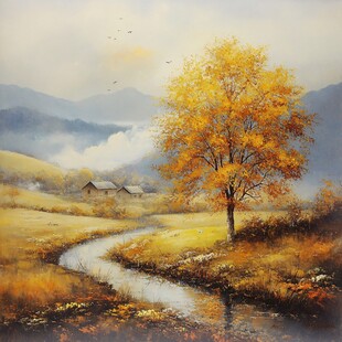 油画秋色