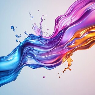 流动液体流动色彩