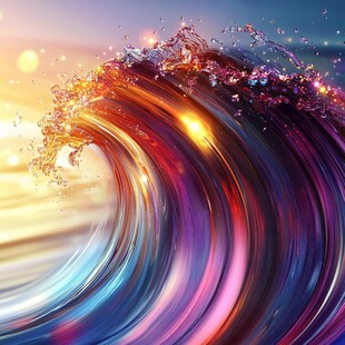 幻彩背景灯光波光水波