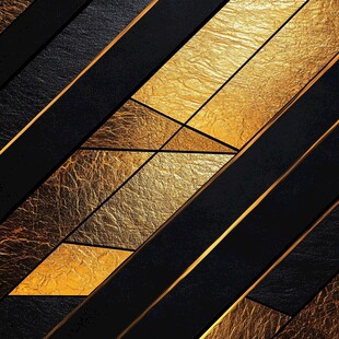 金色线条色块