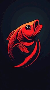 卡通写实红鲤鱼