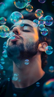 漫天泡泡唯美浪漫