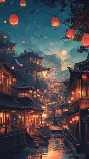 古风夜景