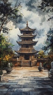 天一阁插画