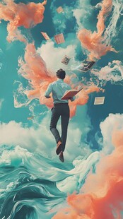 梦幻人物创意插画