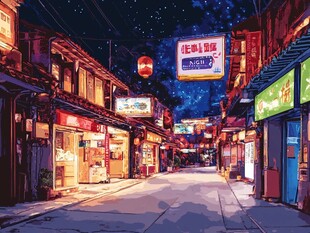 动漫场景插画