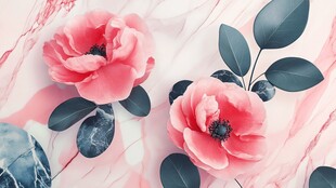3d立体唯美花卉