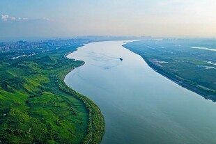 航拍松花江湿地