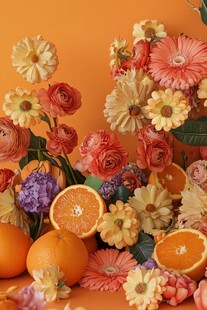 甜美节日鲜花色彩