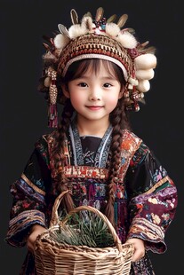 苗族小姑娘
