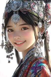 q版少数民族女孩