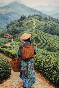 采茶装饰画