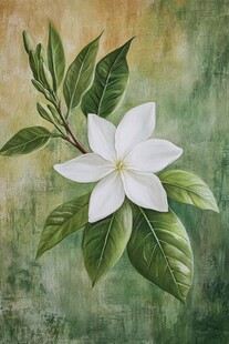 茉莉花绘画